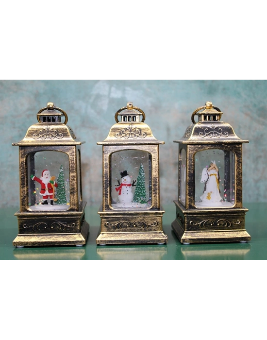 Yılbaşı Temalı Işıklı Müzikli Kar Küresi Model 1