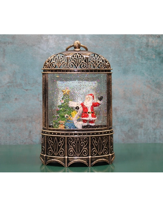 Yılbaşı Temalı Işıklı Müzikli Kar Küresi Model 4