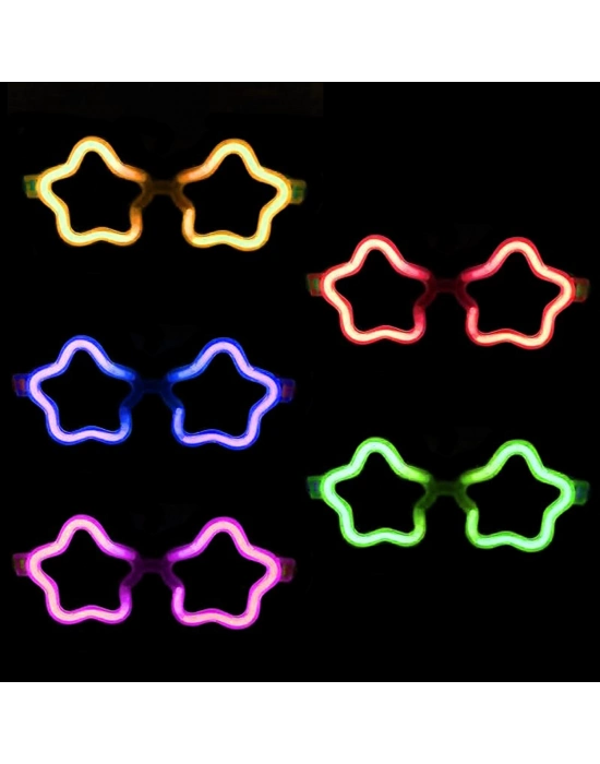 Yıldız Glow Partisi Gözlüğü - 12 Adet