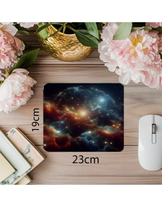 Yıldız Haritalı Konstelasyon Mousepad - 19x23 cm 2 mm Dikdörtgen İthal Baskılı Mouse Pad