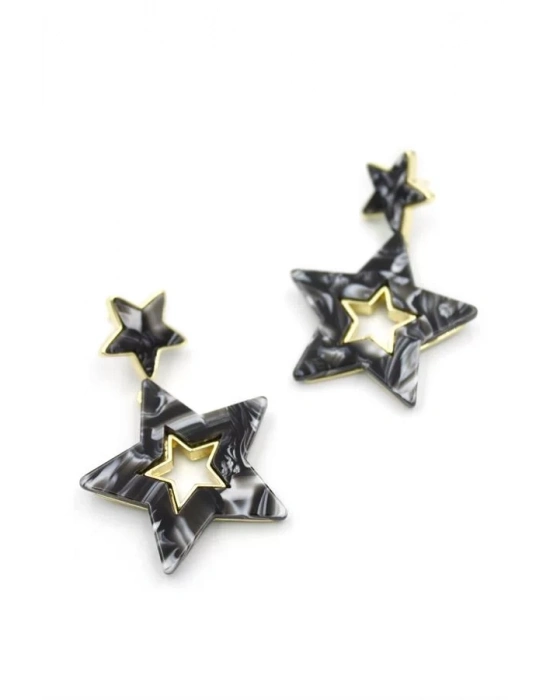 Yıldız Küpe - Siyah