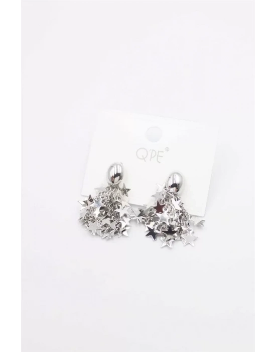 Yıldız Pullu Küpe - Gümüş