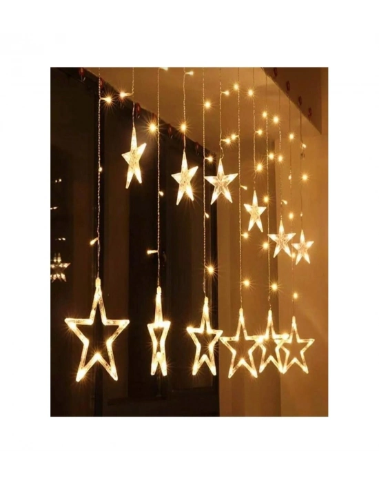 Yıldız Sarkıtlı Perde Led Aydınlatma - 3m Genişlik, 8 Modlu, Günışığı Renk,ev Süsleme Işığı
