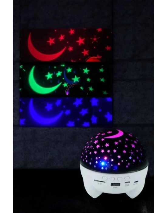 ® Yıldız Yansıtmalı Projeksiyon Gece Lambası Şarjlı Taşınabilir