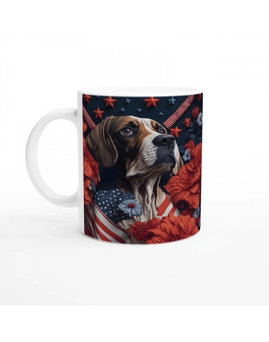 Yıldızlar ve Çiçekler Arasında Asil Köpek Temalı Baskılı Kupa Bardak