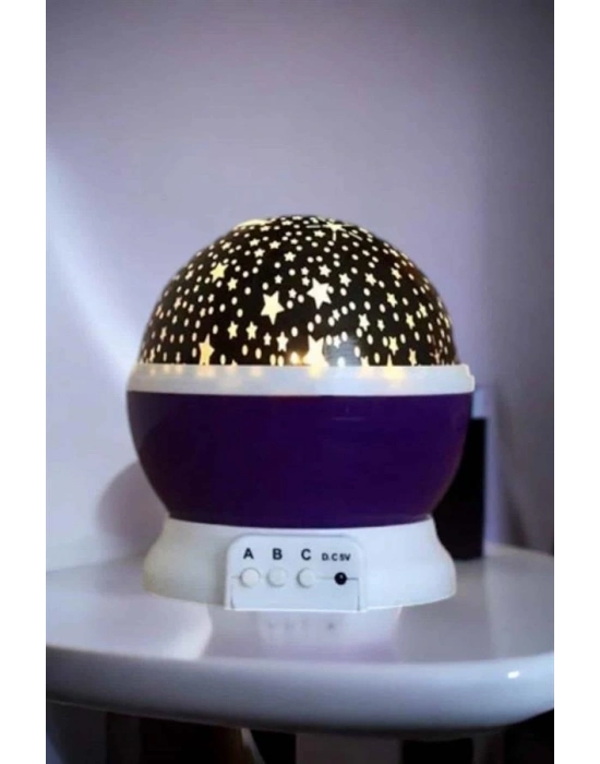 ® Yıldızlı Gökyüzü Projeksiyon Gece Lambası Hareketli Işık Şovu