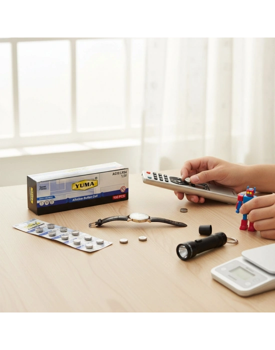 Ym-9 Ag10 Lr-54 Düğme Pil Alkalin 1.5v 10lu Kart