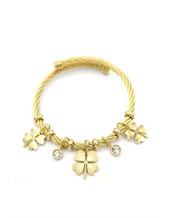 Yonca Charm Bilezik - Altın