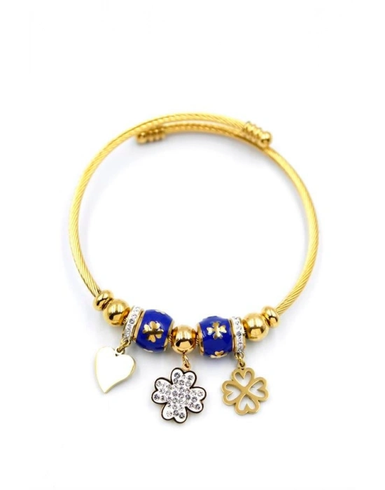 Yonca Charm Bilezik - Altın