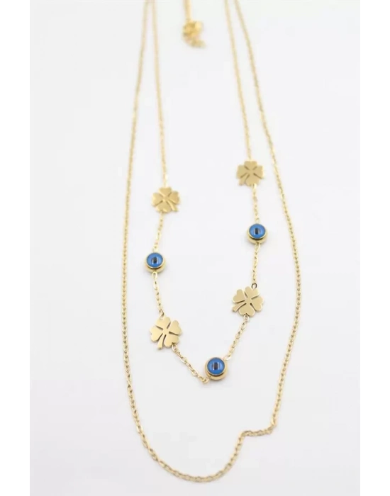 Yonca Nazar Kolye - Altın