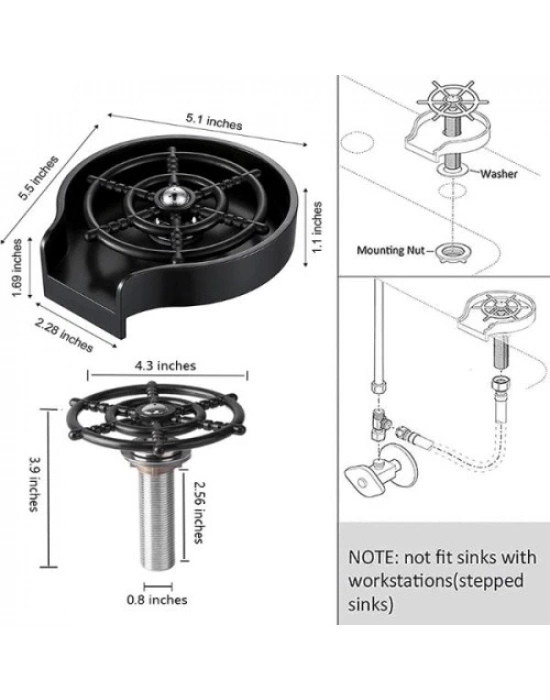 Yüksek Basınçlı Otomatik Bardak Yıkama Aparatı