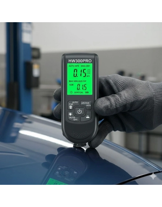 ®  Yüksek Hassasiyetli Dijital Boya Kalınlık Ölçer – Araç Kaporta ve Endüstriyel Yüzeyler için Yüzey Ölçüm Cihazı