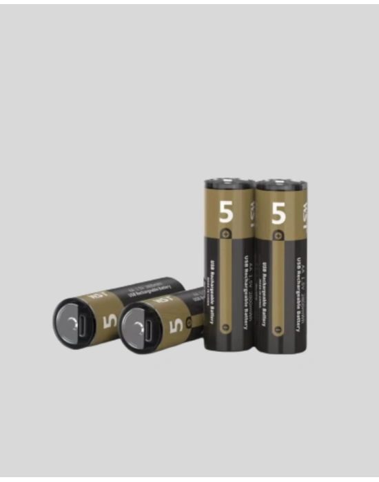 Yüksek Performanslı AA USB Şarjlı Lityum Pil | 1.5V Sabit Güç | 2’li Paket