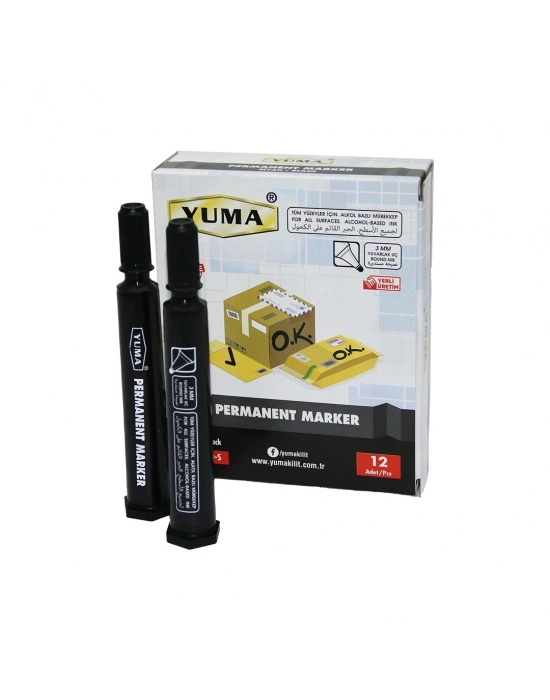 Yuma Ym-790s  Siyah Koli Kalemi 12 Adet