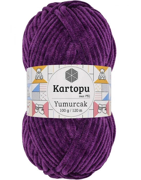 Yumurcak Kadife El Örgü İpi Açık Mor K719