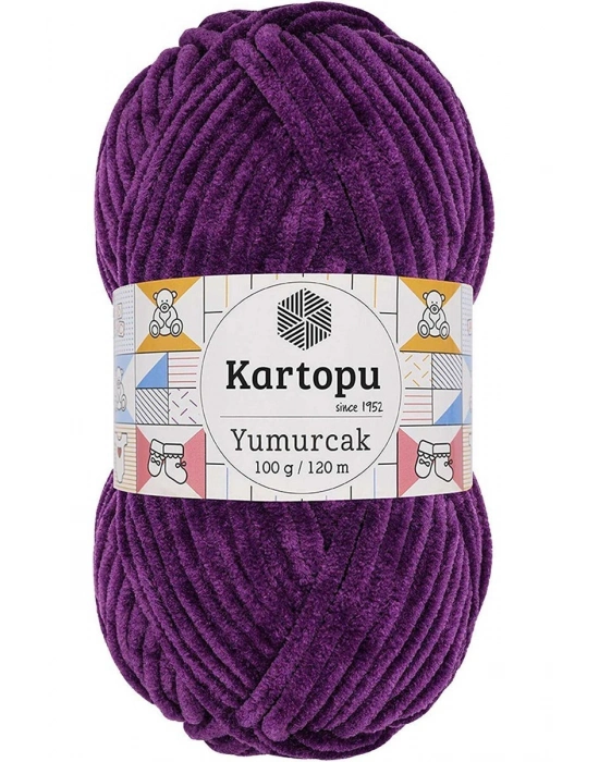 Yumurcak Kadife El Örgü İpi Açık Mor K719