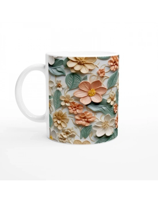 Yumuşak Bahar Çiçekli Kupa Bardak