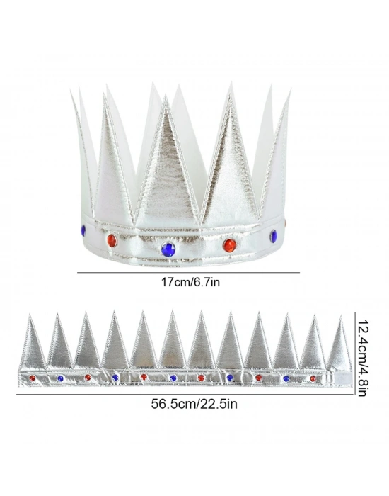 Yumuşak Gümüş Kral Tacı 55 cm