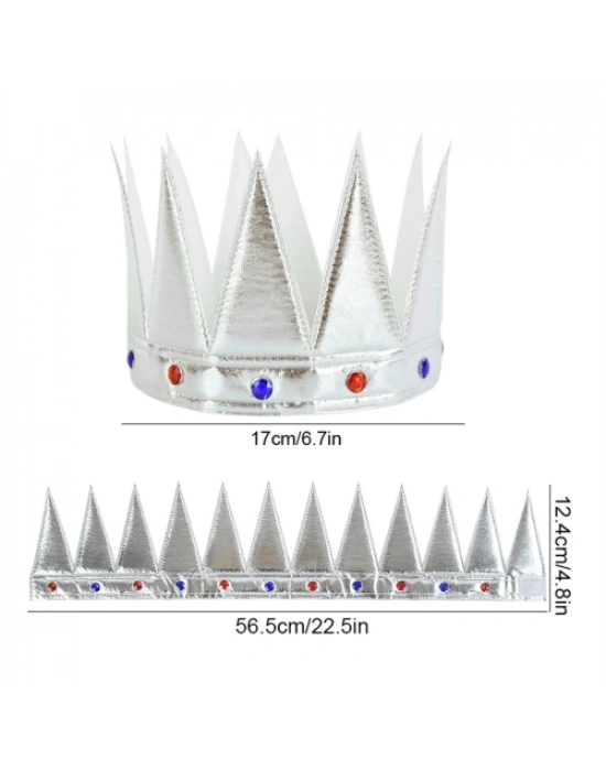 Yumuşak Gümüş Kral Tacı 55 cm