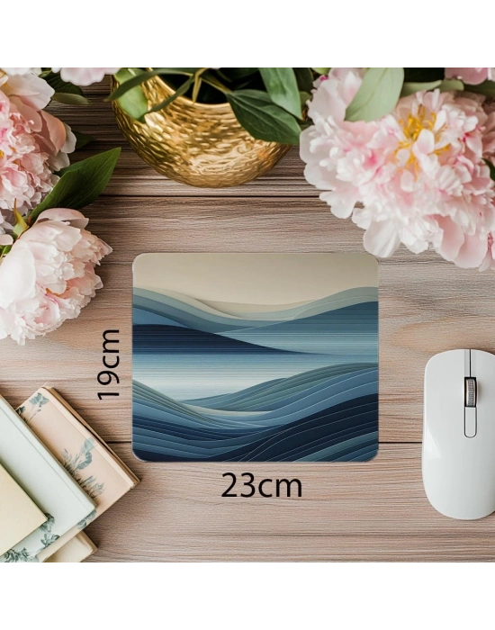 Yumuşak Hatlı Ufuk Çizgisi Mousepad - 19x23 cm 2 mm Dikdörtgen İthal Baskılı Mouse Pad