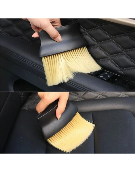 ®  Yumuşak Kıllı ve Ergonomik Saplı Araç İçi Detaylı Toz Temizleme Fırçası