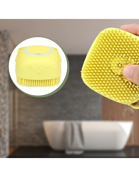 ®  Yumuşak Silikon Malzemeli Esnek Jel Hazneli Masaj Fonksiyonlu Etkili Banyo Duş Kese Lifi