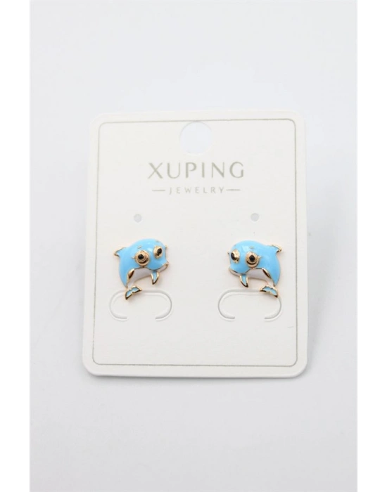 Yunus Balığı Küpe - Altın