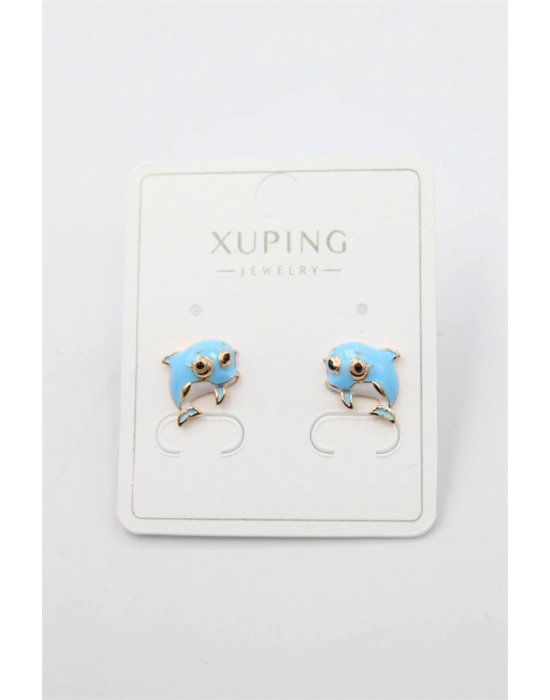 Yunus Balığı Küpe - Altın