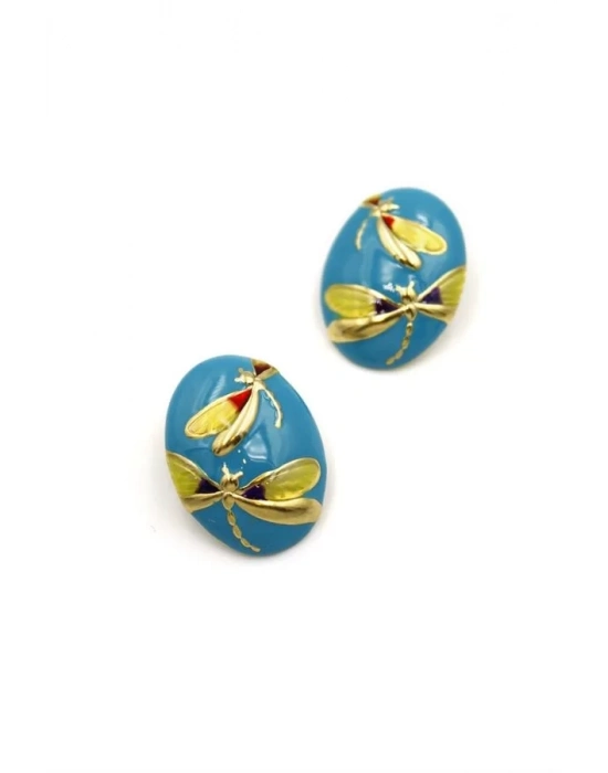 Yusufçuk Küpe - Mavi