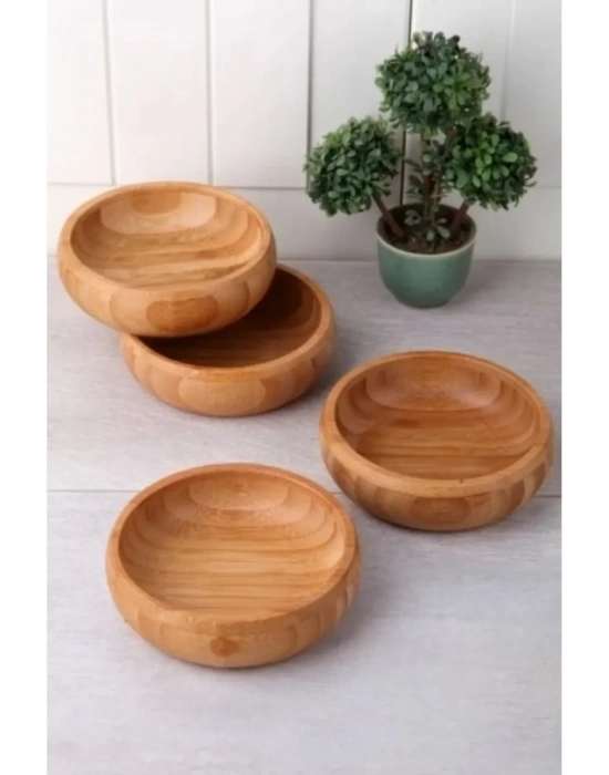 Yuvarlak 4lü Ahşap Çerezlik Royaleks-CRZ1010