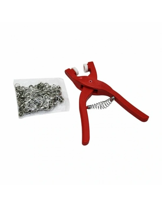 Yuvarlak Halkalı Kuş Gözü Pensesi 9.5 Mm - Bebek Elbise Çıtçıt Montaj Seti