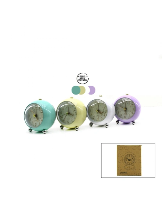 Yuvarlak Metal Renkli Çalar Saat