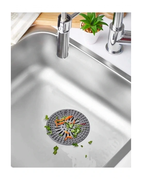 Yuvarlak  Süzgeçli Silikon Mutfak  Lavabo Ve Küvet Süzgeci Gider Süzgeci