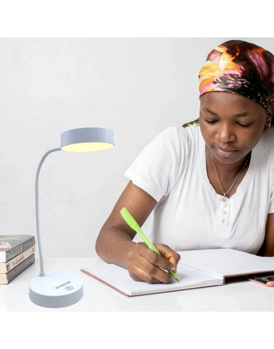 ®  Yuvarlak USBli Dokunmatik 3 Kademeli 360 Derece  Özel Göz Korumalı Led Lityum Masa ası