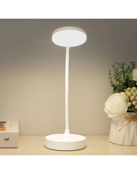 ®  Yuvarlak USBli Dokunmatik 3 Kademeli 360 Derece  Özel Göz Korumalı Led Lityum Masa ası