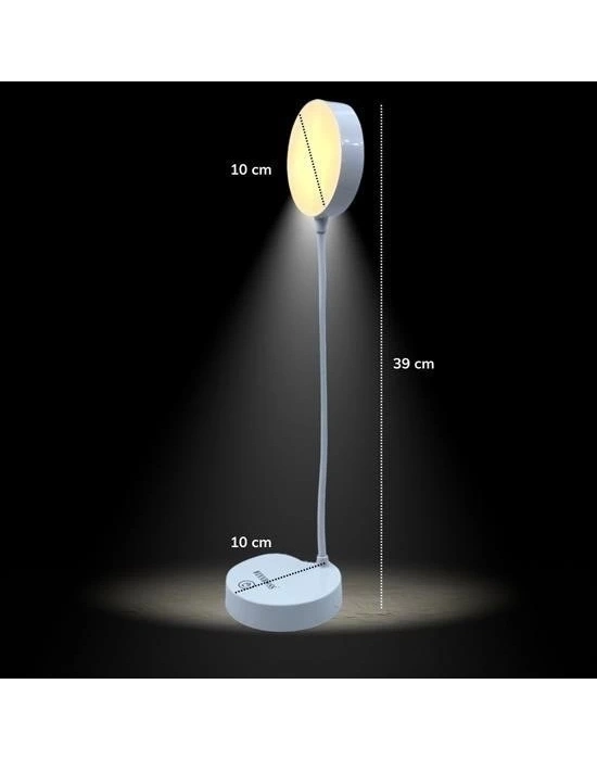 ®  Yuvarlak USBli Dokunmatik 3 Kademeli 360 Derece  Özel Göz Korumalı Led Lityum Masa ası