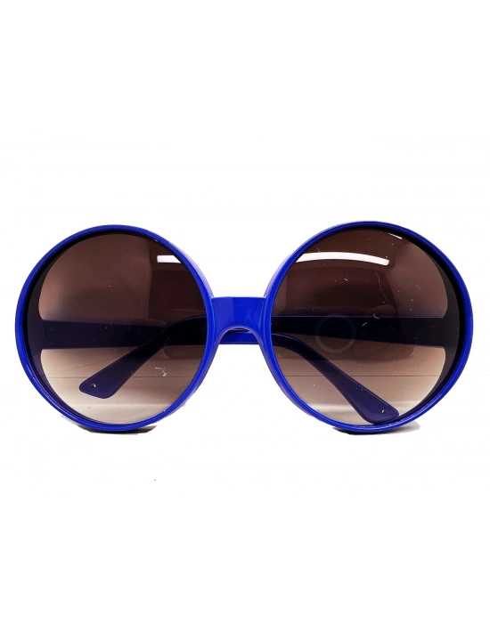 Yuvarlak Yeşilçam 80 Li 90 Lı Yıllar Parti Gözlüğü Retro Mavi Renk