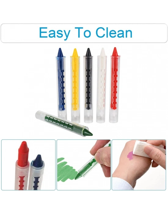 Yüz Boyama Seti Kalemli 6 Renk