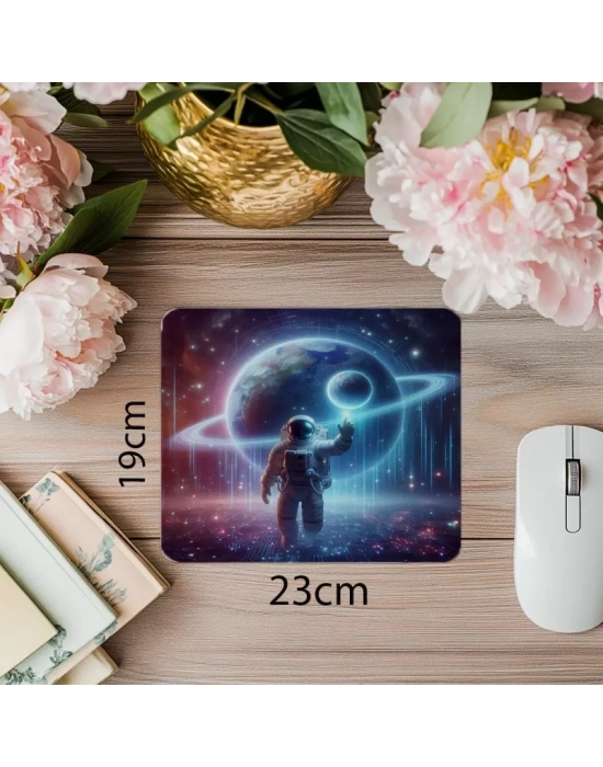 Yüzen Kodlu Galaksi Mousepad Tasarımı - 19x23 cm 2 mm Dikdörtgen İthal Baskılı Mouse Pad