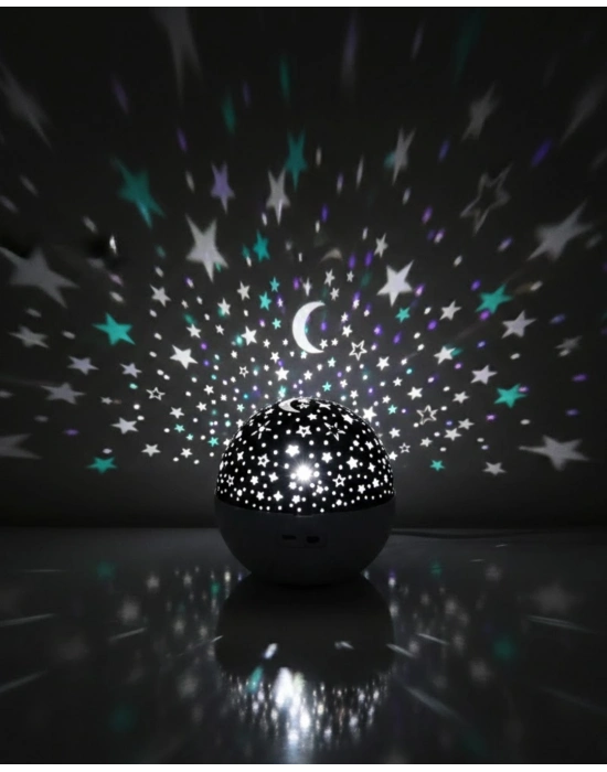 ® Zaman Ayarlı Fişli Yıldız Projektör Ortam Lambası