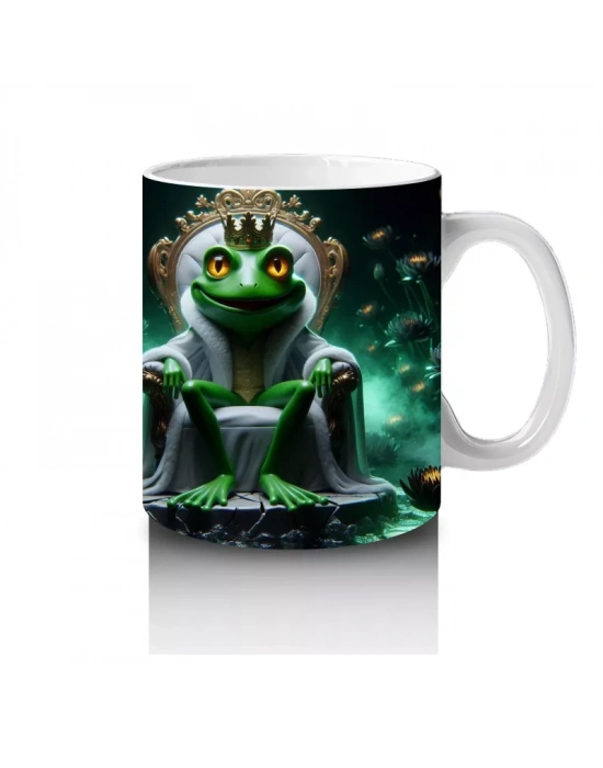 Zehirli İksir Kazanının Başında Bekleyen Büyücü Figürlü Cadılar Bayramı Baskılı Kupa Bardak