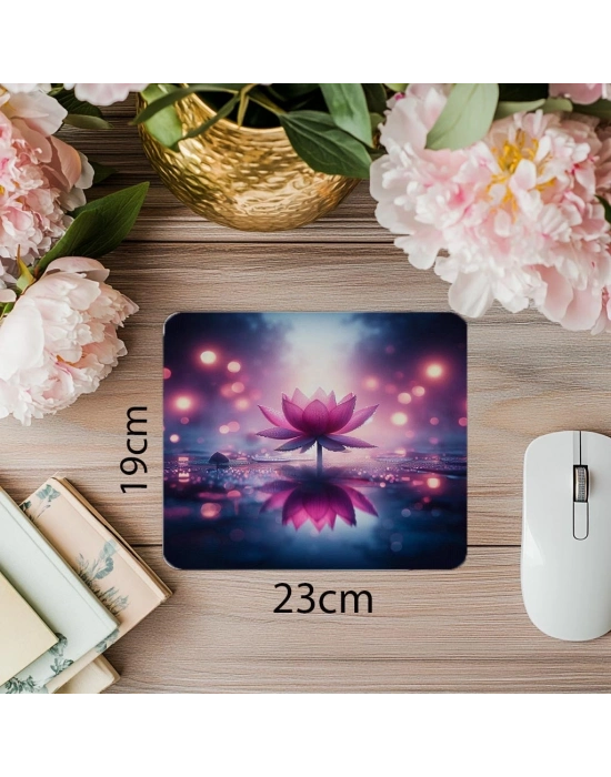 Zen Çiçek Temalı Sakinlik Mouse Pad - 19x23 cm 2 mm Dikdörtgen İthal Baskılı Mouse Pad