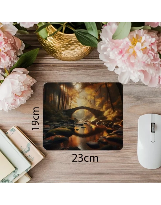 Zen Orman Geçiş Temalı Mouse Pad - 19x23 cm 2 mm Dikdörtgen İthal Baskılı Mouse Pad