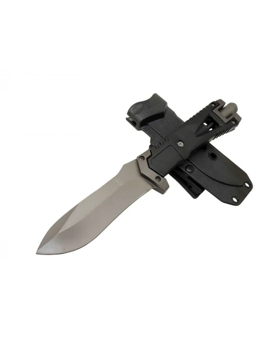 Zero Error Tactical 7 40 Siyah Outdoor Bıçak 27cm - Siyah Sap, Magnezyum Çubuklu, Kılıflı