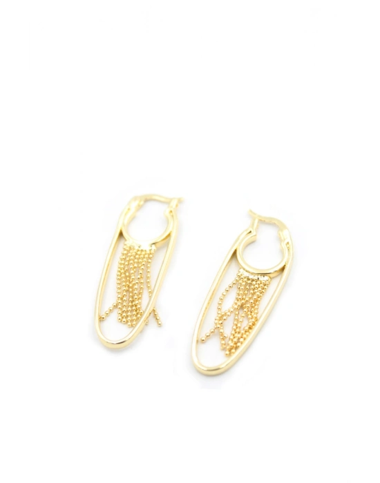 Zincir Sallantılı Küpe - Altın