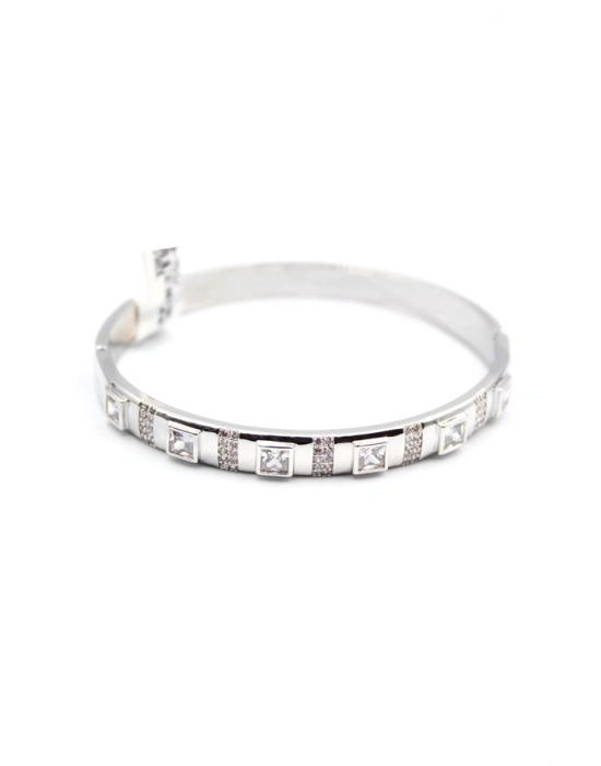 Zirkon Taşlı Bilezik - Gümüş