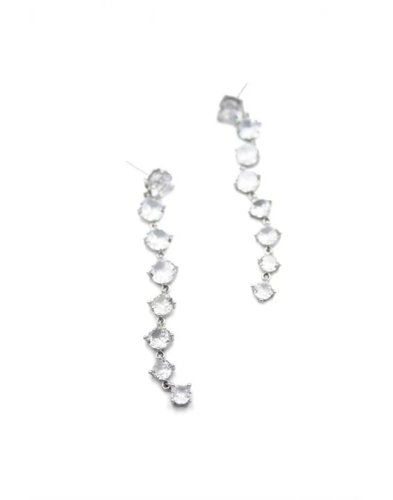 Zirkon Taşlı Küpe - Gümüş