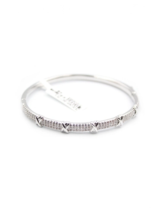 Zirkon Taşlı xox Bilezik - Gümüş