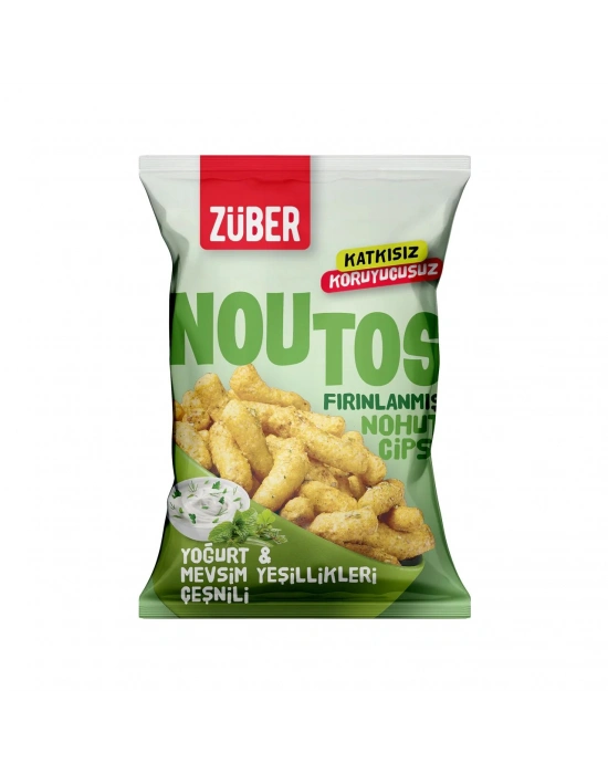 Züber Noutos Fırın Nohut Cipsi 55 Gr Yoğurt ve Mevsim Yeşillikleri