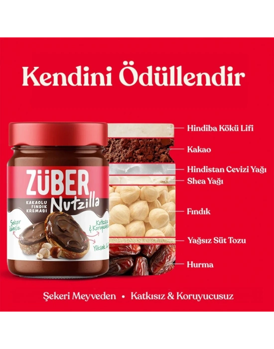 Züber Nutzilla Kakaolu Fındık Kreması 315 Gr